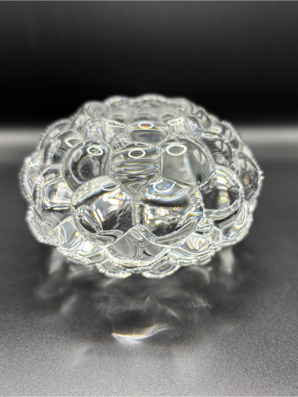 Orrefors Sweden Crystal Raspberry Votive Candle Holder Anne Nilsson
